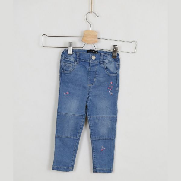 Modré jeans s výšivkou Primark, vel. 86