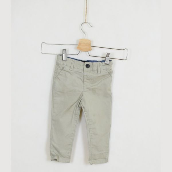 Béžové plátěné kalhoty Primark, vel. 80