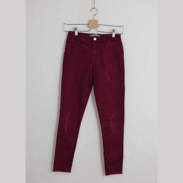 Fialové jeans s prošoupáním Primark, vel. 152