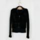 Černý kombinovaný svetr, vel. 146