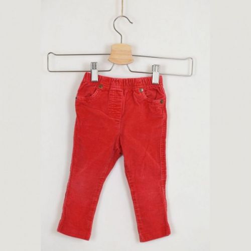 Červené manšestrové kalhoty George, vel. 80