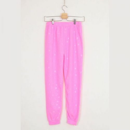Růžové fleecové pyžamové kalhoty Primark, vel. 158