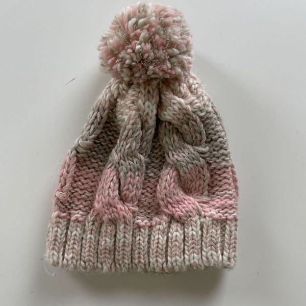 Růžová pletená čepice Mothercare, vel. 68