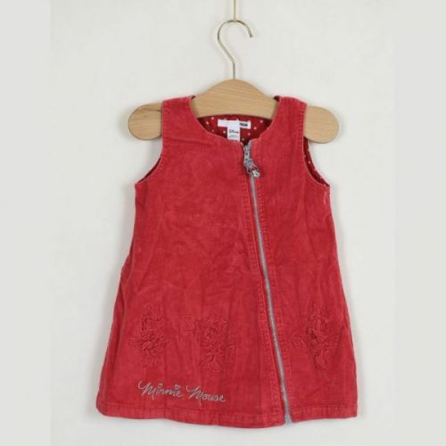Červené manšestrové šaty Minnie Disney, vel. 92