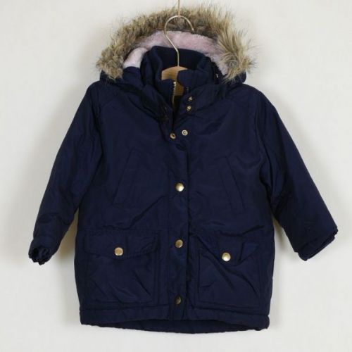 Modrá zimní bunda s kapucí H & M , vel. 92