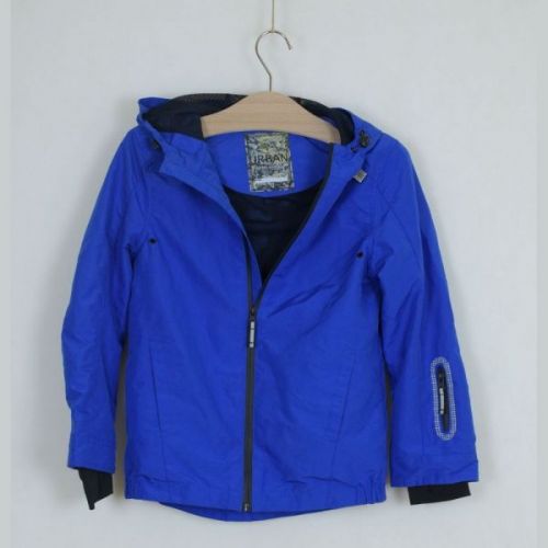 Modrá šusťáková bunda s kapucí F & F, vel. 140