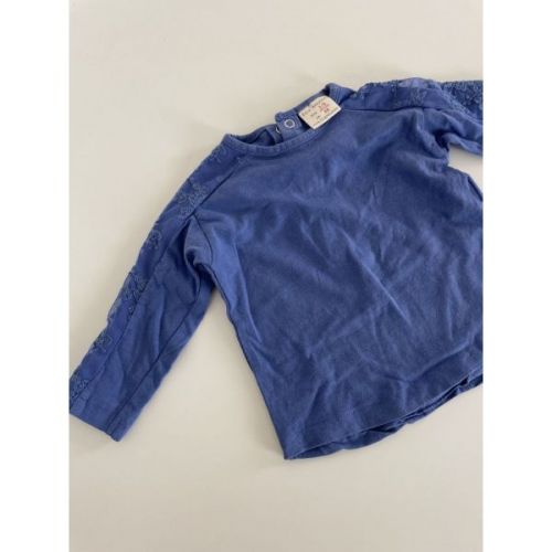 Modré triko s krajkou Zara, vel. 68