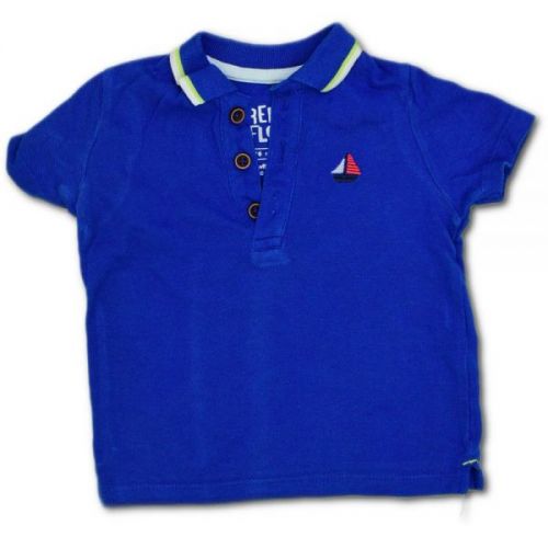 Modré triko s límečkem F & F, vel. 68