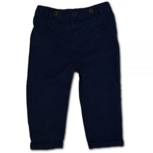 Modré plátěné kalhoty F & F, vel. 86