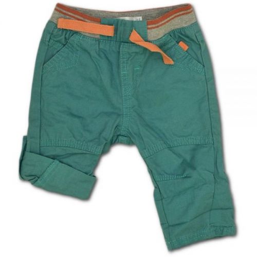 Zelené plátěné kalhoty Primark, vel. 68