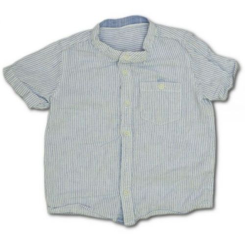 Modrá proužkovaná košile Matalan, vel. 92
