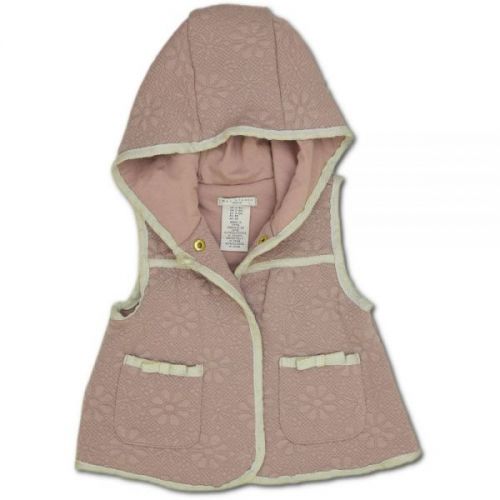 Fialová vzorovaná vesta s kapucí, vel. 68