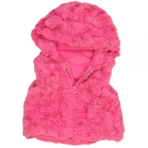 Růžová zateplená vesta s kapucí Nutmeg, vel. 50