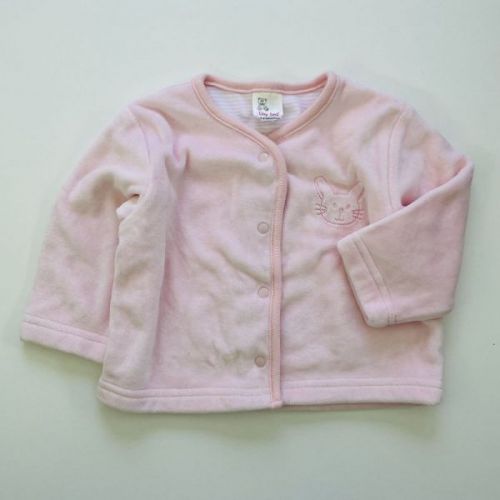 Růžový sametový kabátek, vel. 68