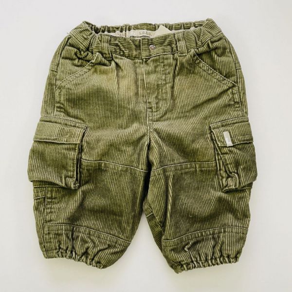 Zelené zateplené manšestrové kalhoty H & M , vel. 62