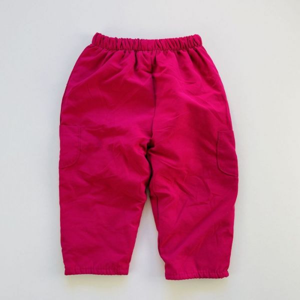 Růžové zateplené kalhoty, vel. 68