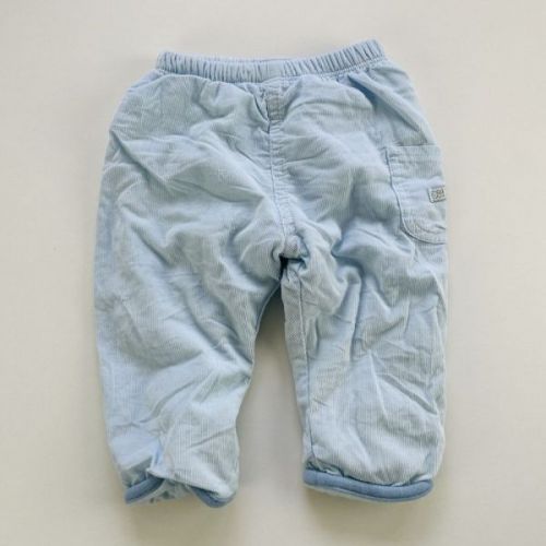 Modré zateplené kalhoty Mothercare, vel. 68