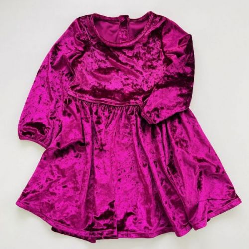 Růžové lesklé šaty Matalan, vel. 98