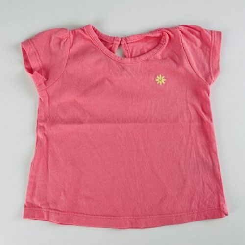 Růžové triko s kvítečkem Matalan, vel. 68