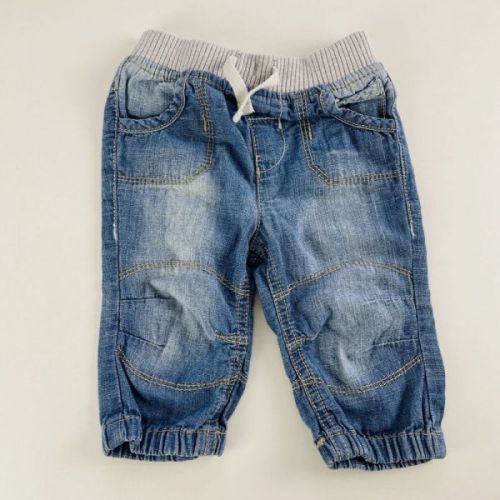 Modré jeans F & F, vel. 68