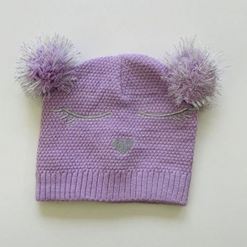 Zimní fialová čepice, vel. 68