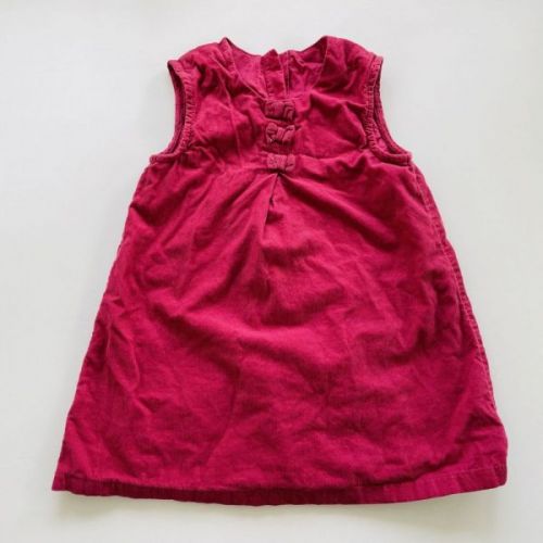 Růžové manšestrové šaty se spodničkou Marks & Spencer, vel. 80