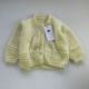 Handmade žlutý svetrový kabátek, vel. 74