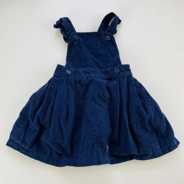 Modré manšestrové šaty se spodničkou George, vel. 80