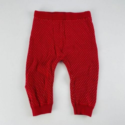 Červené úpletové kalhoty Next, vel. 74