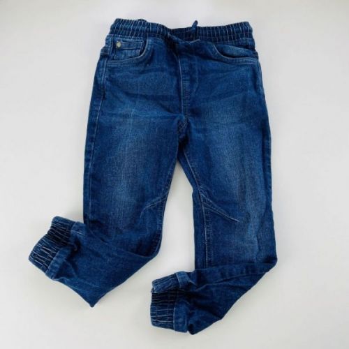 Modré jeans s gumou, vel. 104
