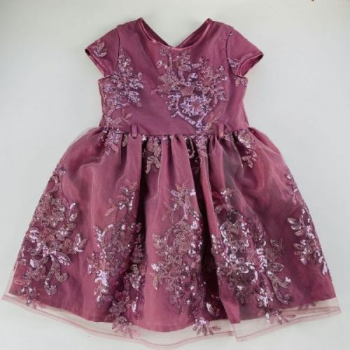 Růžové společenské šaty s flitry Tu, vel. 110