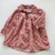Růžové květované manšestrové šaty Next, vel. 80
