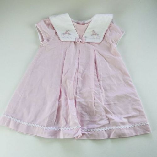 Růžové plátěné šaty, vel. 80