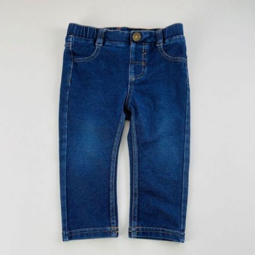 Modré pružné jeans H & M , vel. 74