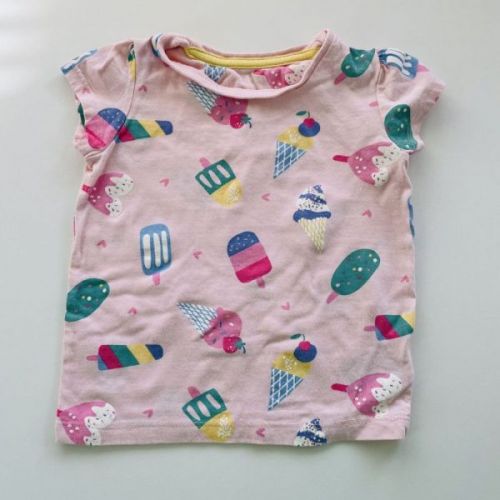 Růžové triko s nanuky Mothercare, vel. 80
