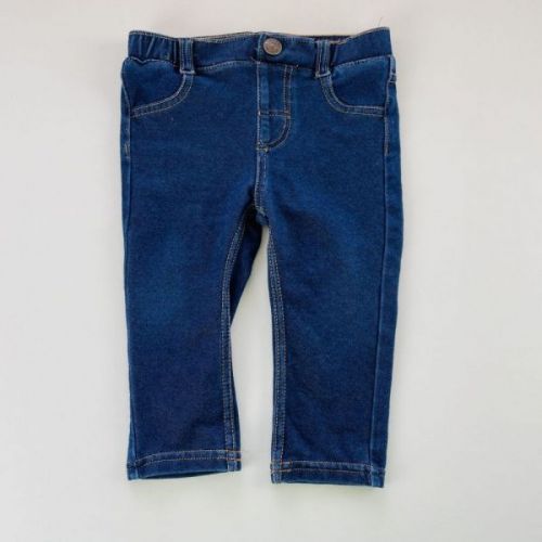 Modré kalhoty imitace jeans H & M , vel. 74
