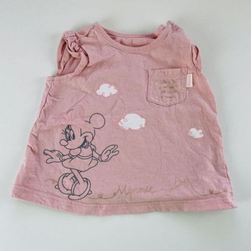 Růžové triko Minnie Disney, vel. 68