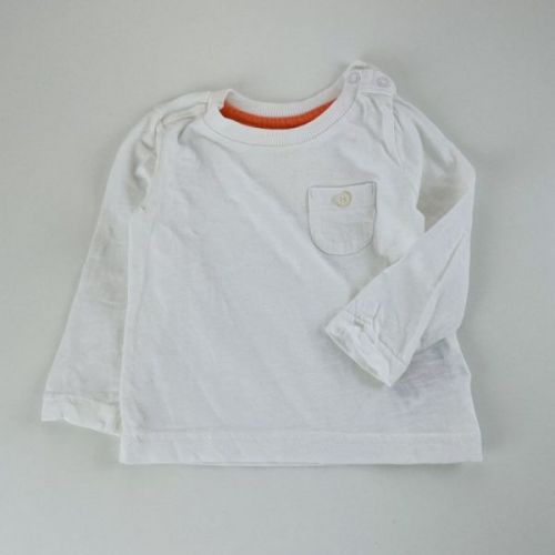 Bílé triko s kapsičkou Mothercare, vel. 68
