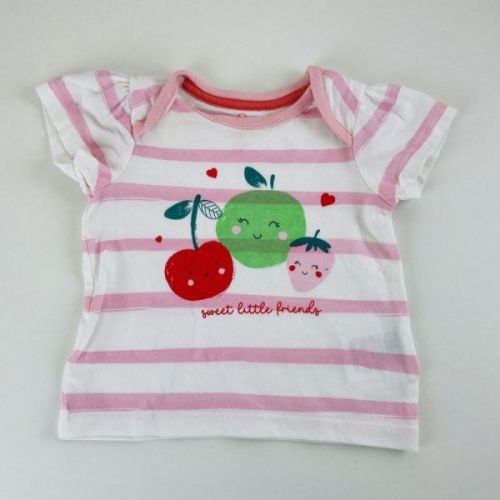 Proužkované triko s jablíčkem Mothercare, vel. 62