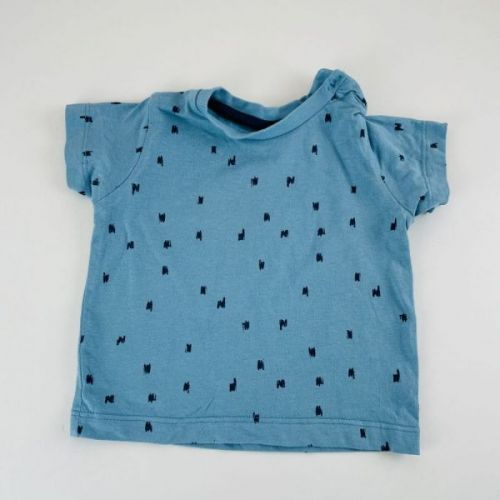 Modré vzorované triko Matalan, vel. 68