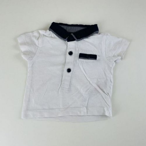 Bílé triko s límečkem Primark, vel. 62