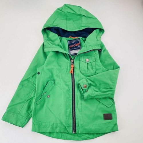 Zelená šusťáková bunda s kapucí Next, vel. 104