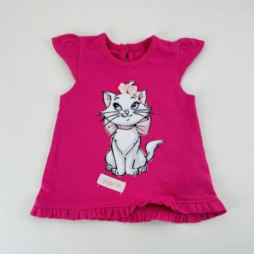 Růžové triko s kočičkou Disney, vel. 62