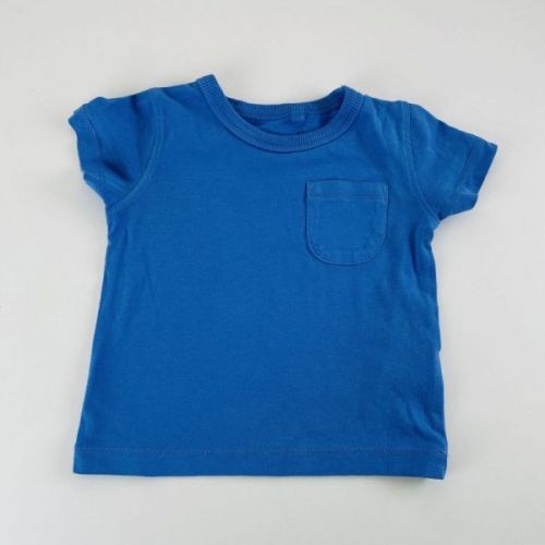 Modré triko s kapsičkou Next, vel. 68